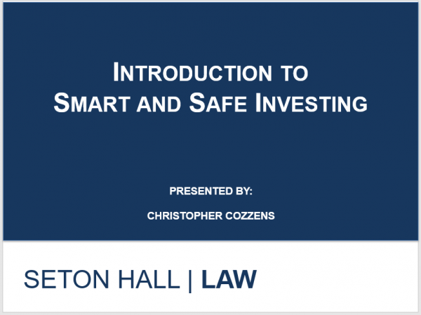Image for event: Introduction to Smart and Safe Investing